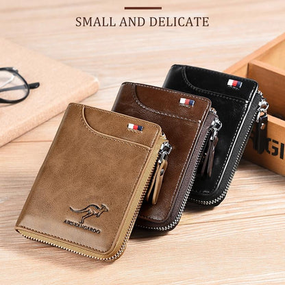 🎁Summer Hot Sale 2024🎁 Men's Leather Zip Wallet (RFID Protected)✨