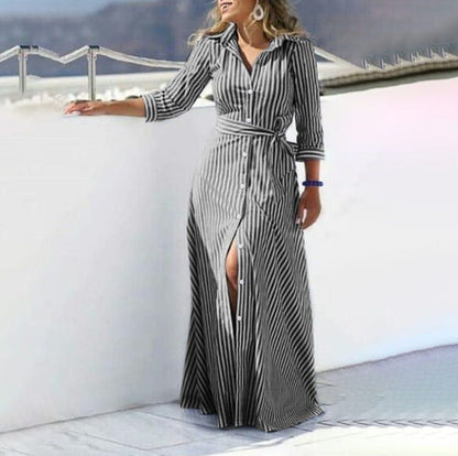 🔥🔥Hot Sale 49% off—Striped Print Long Dress