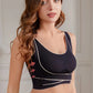 2PCS Front Buckle Wire-Free Cross Backless Sports Bra