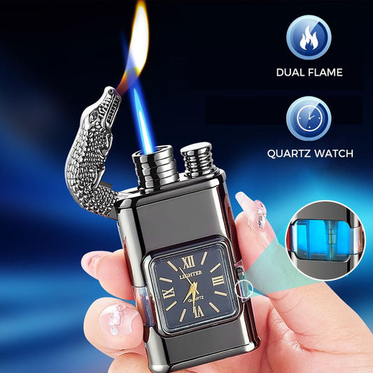 🔥Hot Sale 50% Off🔥Windproof Lighter Vintage Watch Bezel Jet Flame Torch