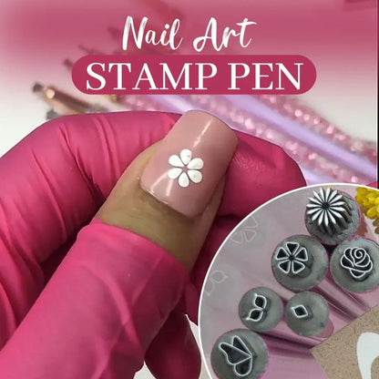 Compact and Portable Nail Art Stamp Pen Set