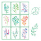 9 PCS Reusable Leaf Stencil for Painting