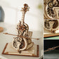 Assembled cello music box made of wood