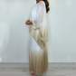 ⏰ Limited Time Offer – 50% Off! 🔥Buy 2 and get 5% off (free shipping)🎉Mesh Mix Dip Dye Loose Flowy Top & Trouser Set