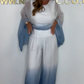⏰ Limited Time Offer – 50% Off! 🔥Buy 2 and get 5% off (free shipping)🎉Mesh Mix Dip Dye Loose Flowy Top & Trouser Set