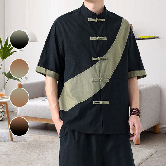 Men's Cotton Linen Chinese Tang Shirt