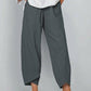 👖50% OFF NOW!✨Vintage Asymmetrical Elastic Waist Pockets Pants – Unique Design, Comfortable Fit & Functional Style🌸